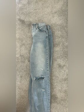 Aritzia Light Blue Distressed Boyfriend Jeans